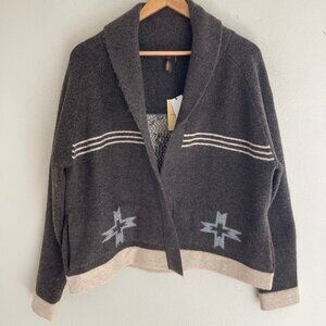 STETSON "Rodeo Girl" Cropped Cardigan: Cowgirl & Horse: Small; NWT! Runs Large